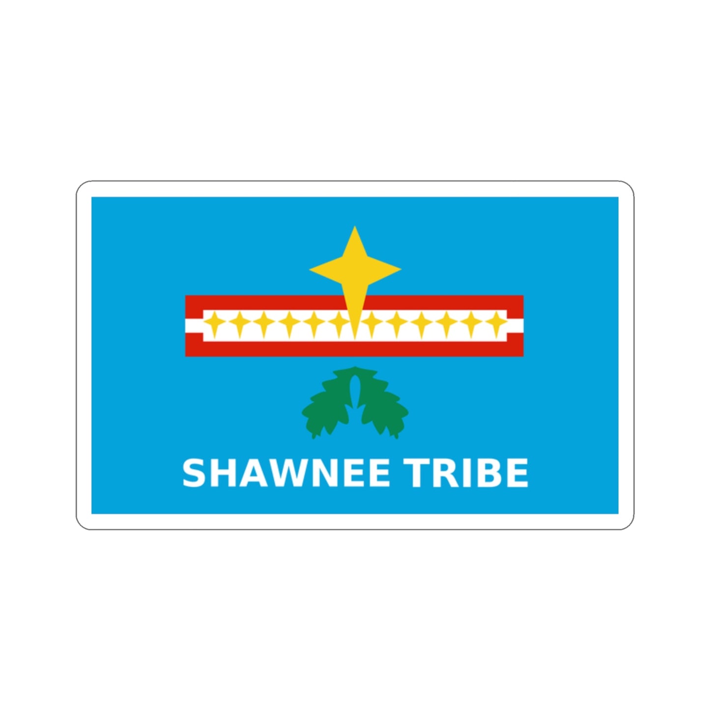 Flag of The Shawnee Tribe of Oklahoma STICKER Vinyl Die-Cut Decal-2 Inch-The Sticker Space