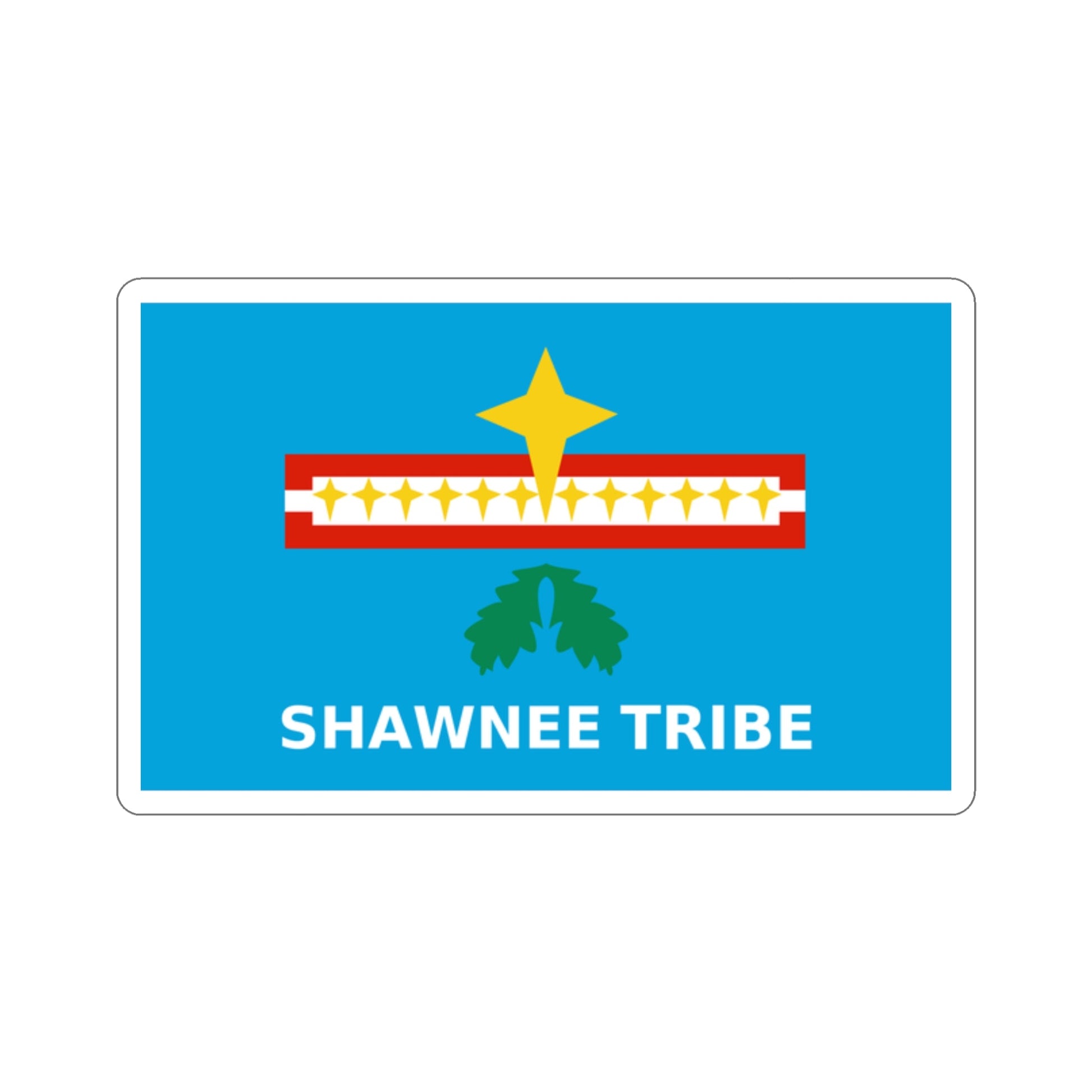 Flag of The Shawnee Tribe of Oklahoma STICKER Vinyl Die-Cut Decal-2 Inch-The Sticker Space