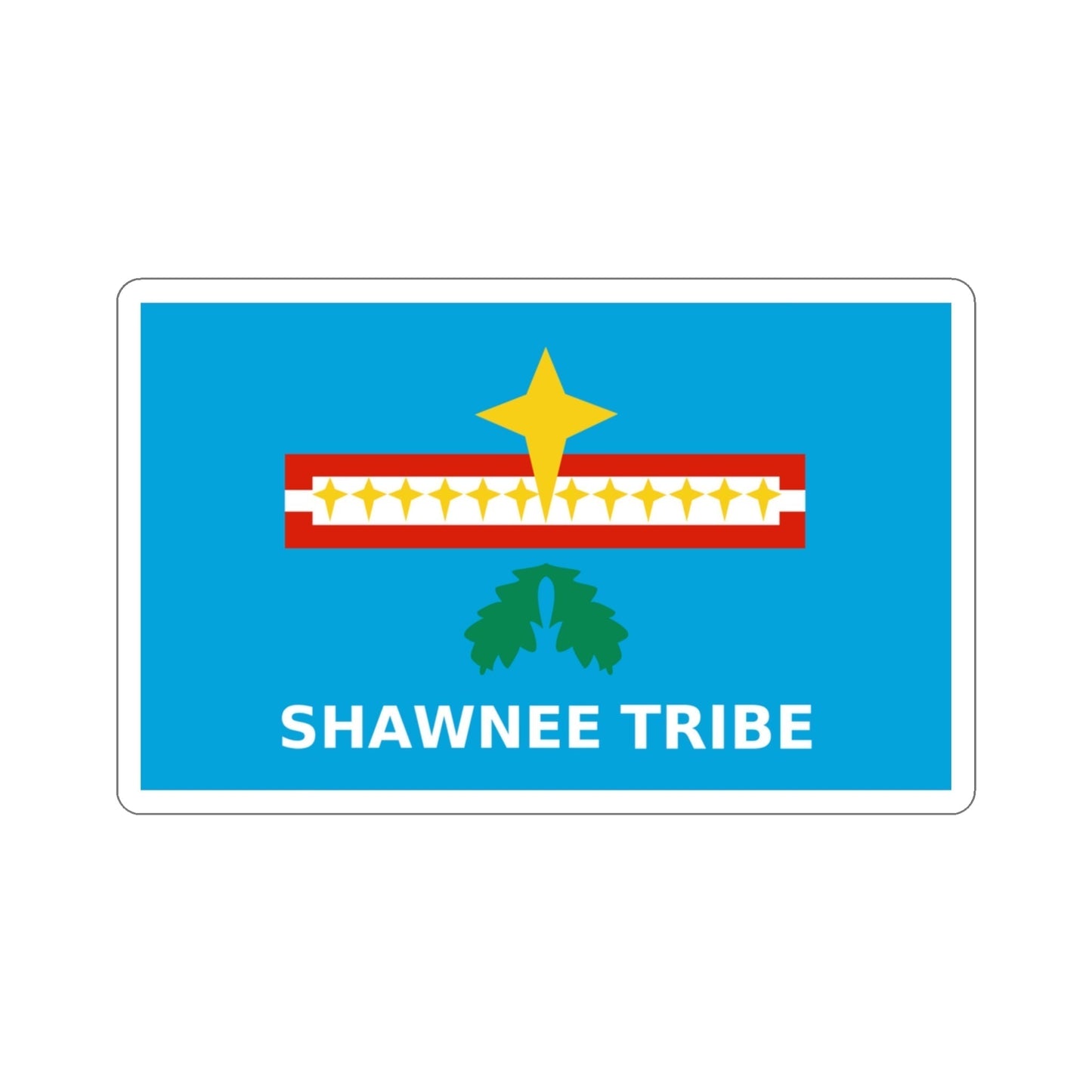 Flag of The Shawnee Tribe of Oklahoma STICKER Vinyl Die-Cut Decal-3 Inch-The Sticker Space