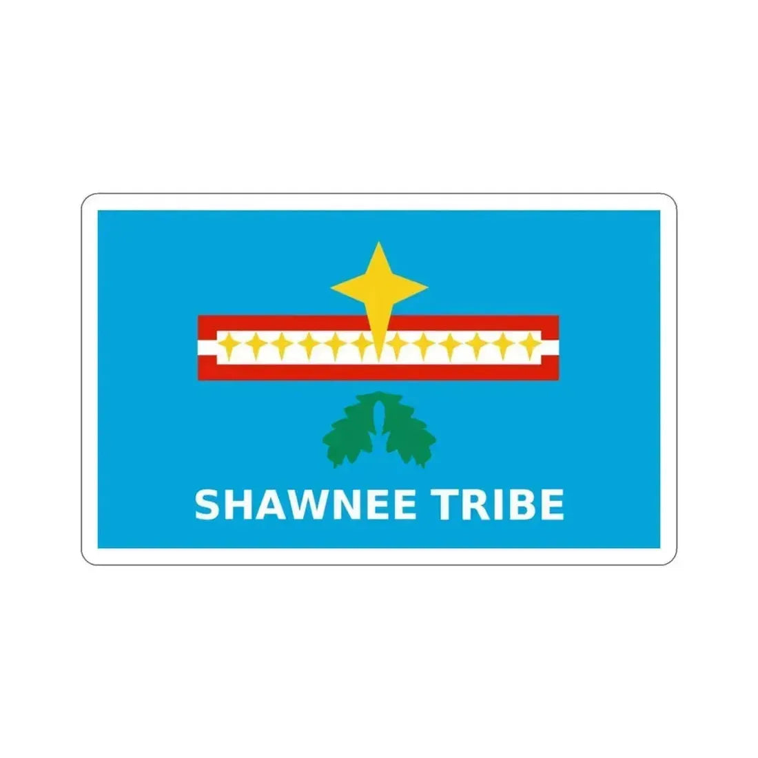 Flag of The Shawnee Tribe of Oklahoma STICKER Vinyl Die-Cut Decal 3 Inch - The Sticker Space