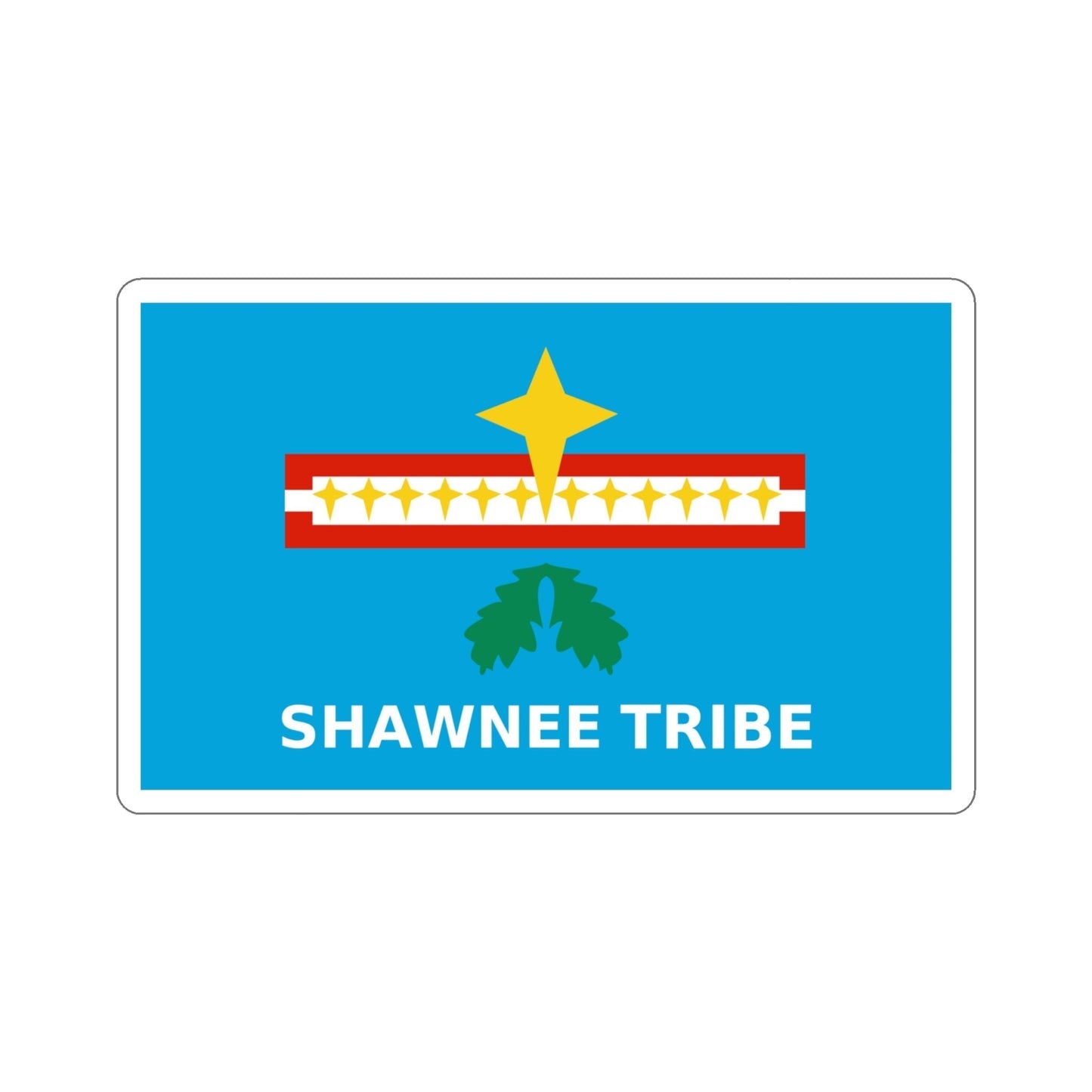 Flag of The Shawnee Tribe of Oklahoma STICKER Vinyl Die-Cut Decal-4 Inch-The Sticker Space