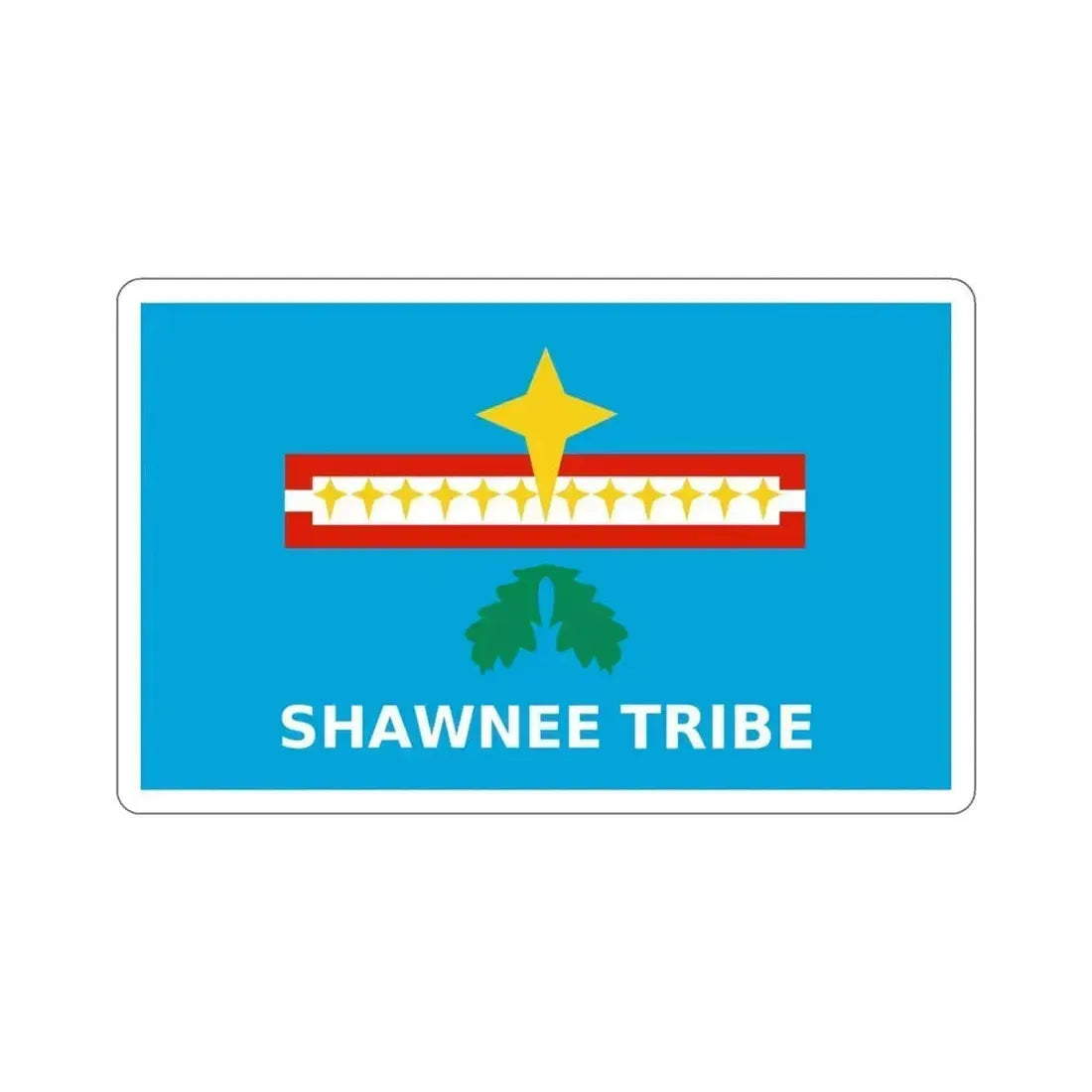 Flag of The Shawnee Tribe of Oklahoma STICKER Vinyl Die-Cut Decal 4 Inch - The Sticker Space