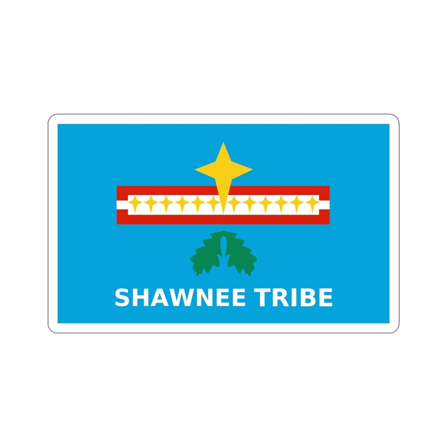 Flag of The Shawnee Tribe of Oklahoma STICKER Vinyl Die-Cut Decal-5 Inch-The Sticker Space