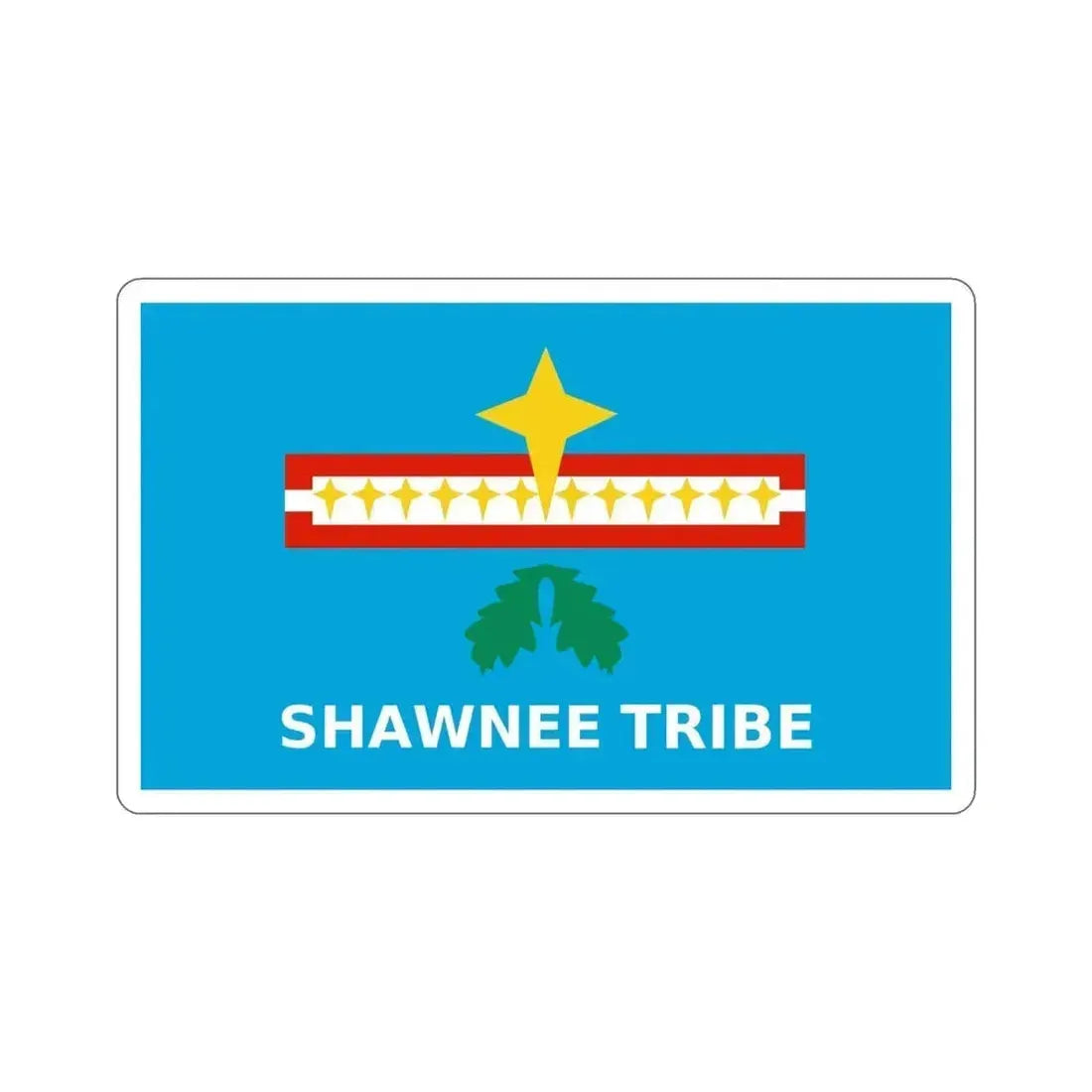 Flag of The Shawnee Tribe of Oklahoma STICKER Vinyl Die-Cut Decal 5 Inch - The Sticker Space