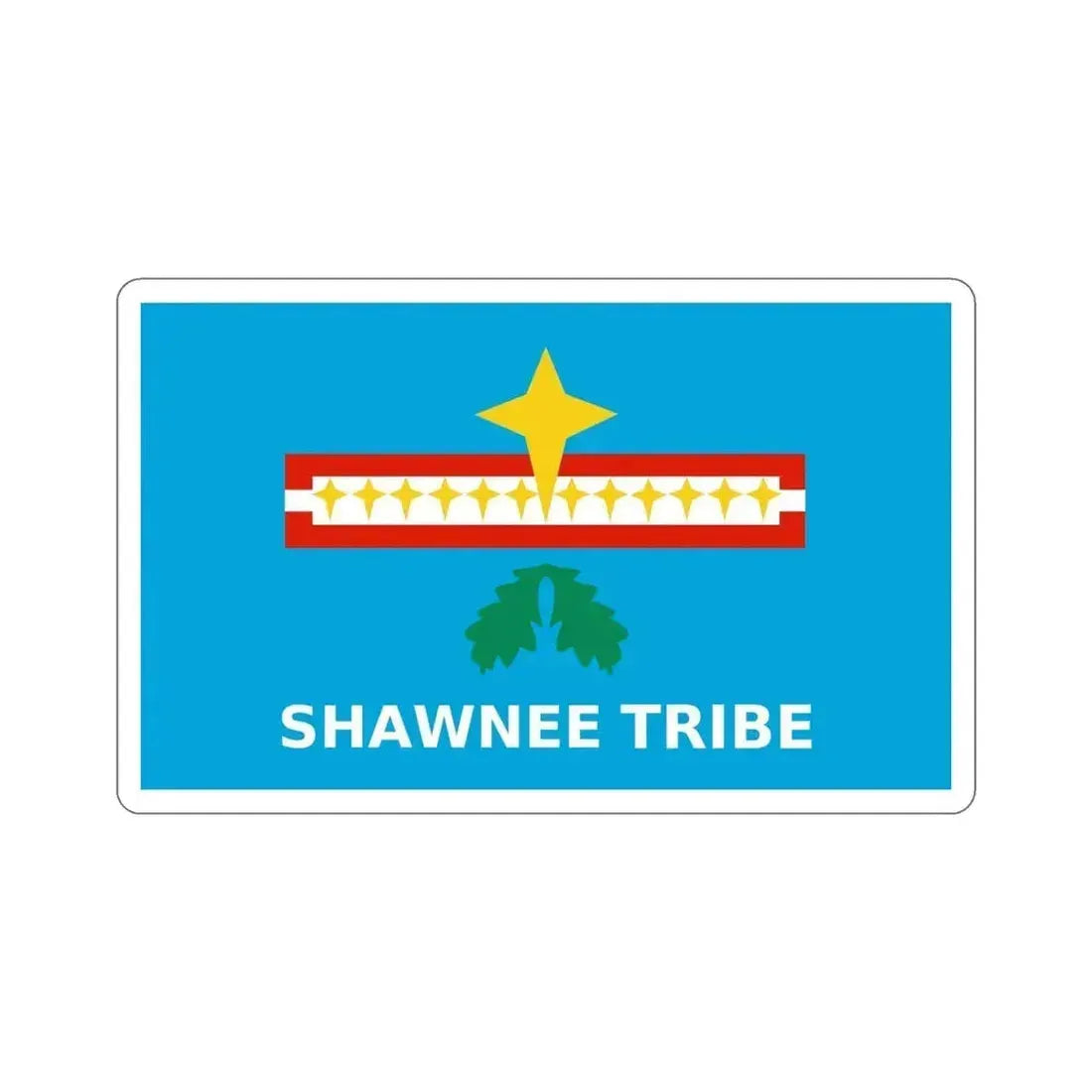 Flag of The Shawnee Tribe of Oklahoma STICKER Vinyl Die-Cut Decal 6 Inch - The Sticker Space