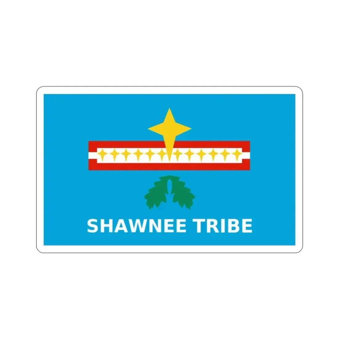 Flag of The Shawnee Tribe of Oklahoma STICKER Vinyl Die-Cut Decal - The Sticker Space