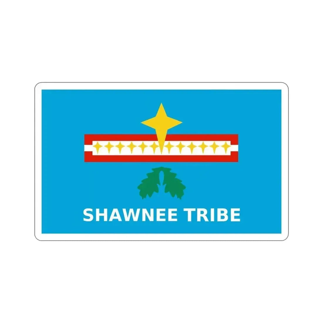 Flag of The Shawnee Tribe of Oklahoma STICKER Vinyl Die-Cut Decal - The Sticker Space