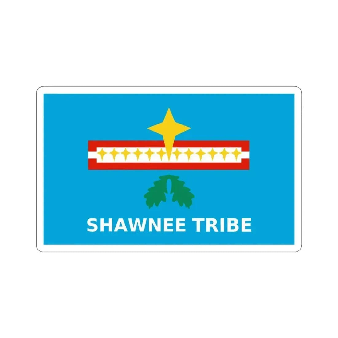 Flag of The Shawnee Tribe of Oklahoma STICKER Vinyl Die-Cut Decal - The Sticker Space