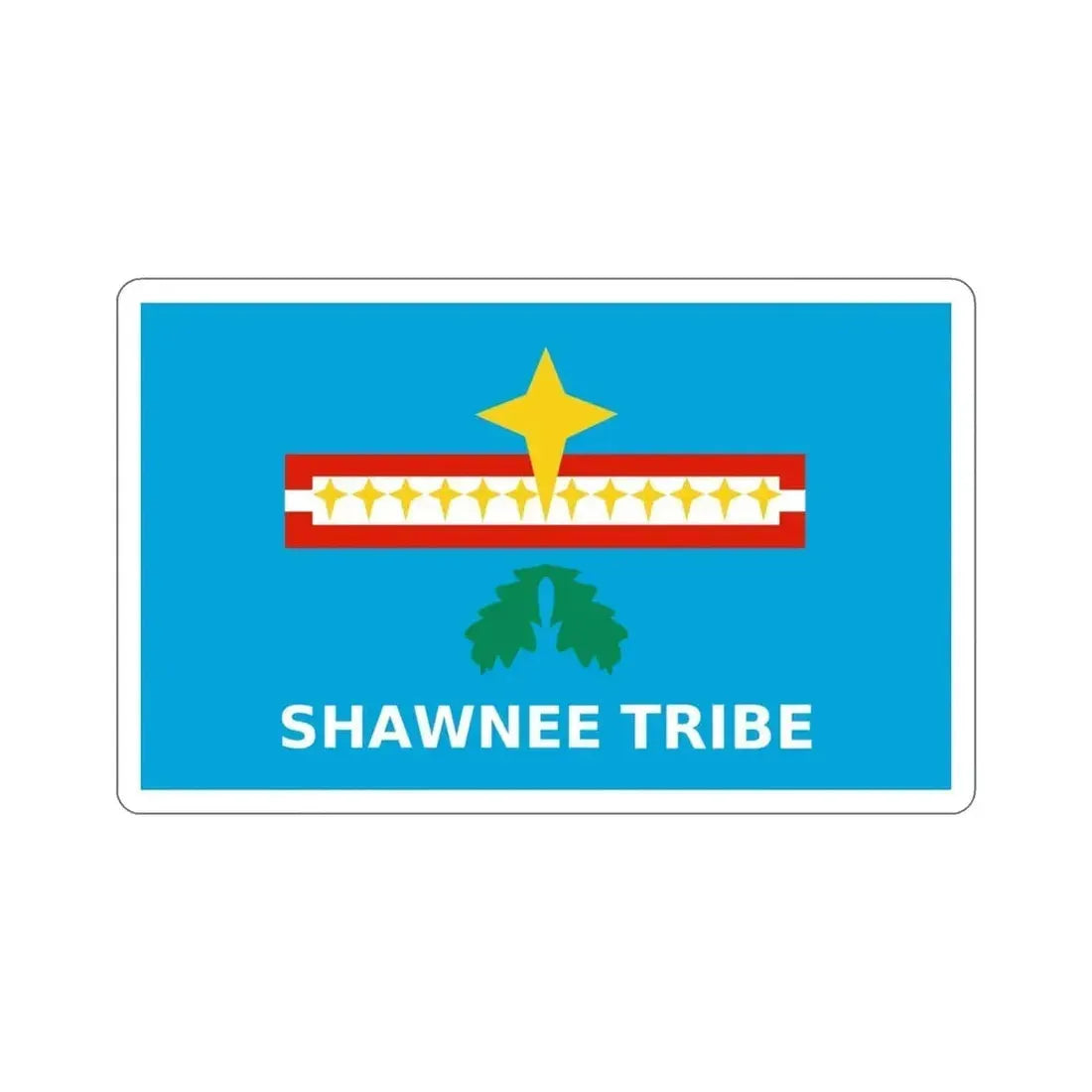Flag of The Shawnee Tribe of Oklahoma STICKER Vinyl Die-Cut Decal - The Sticker Space