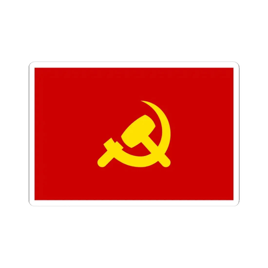 Flag of the Shining Path (Peru) STICKER Vinyl Kiss-Cut Decal 4 Inch White - The Sticker Space