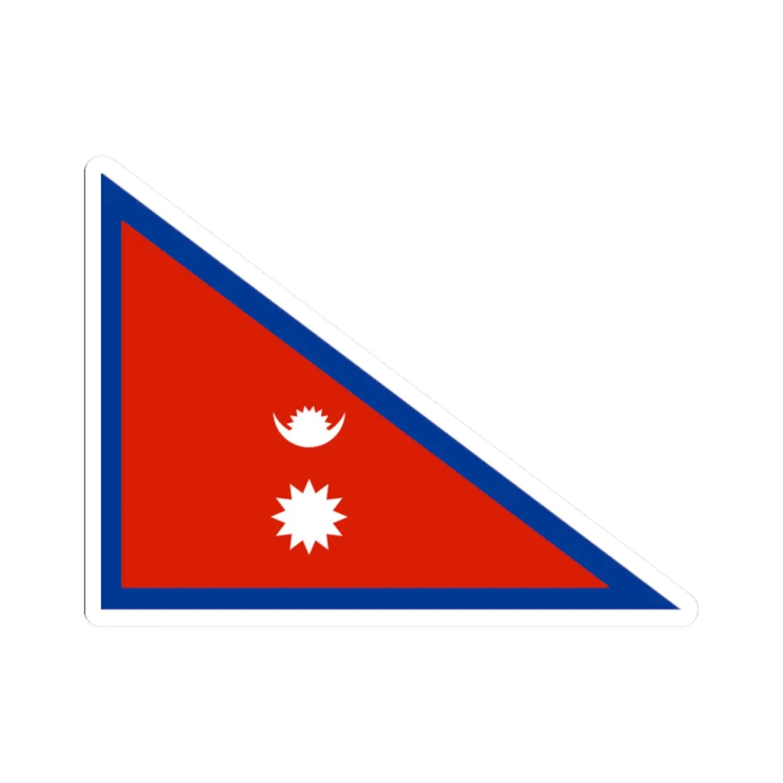 Flag of the Shree Bhawani Buksh Battalion (Nepal) STICKER Vinyl Kiss-Cut Decal 2 Inch White - The Sticker Space