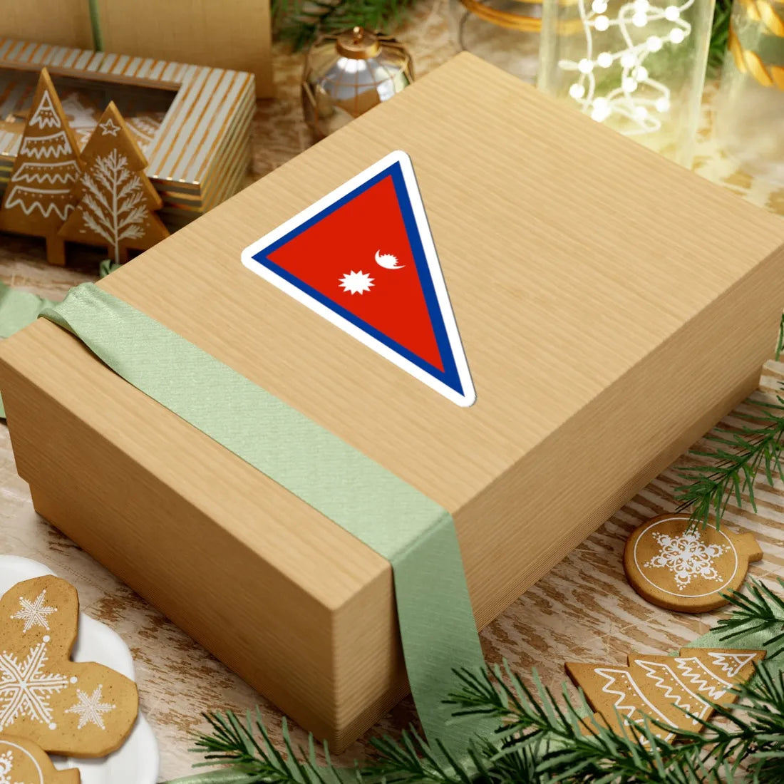 Flag of the Shree Bhawani Buksh Battalion (Nepal) STICKER Vinyl Kiss-Cut Decal - The Sticker Space