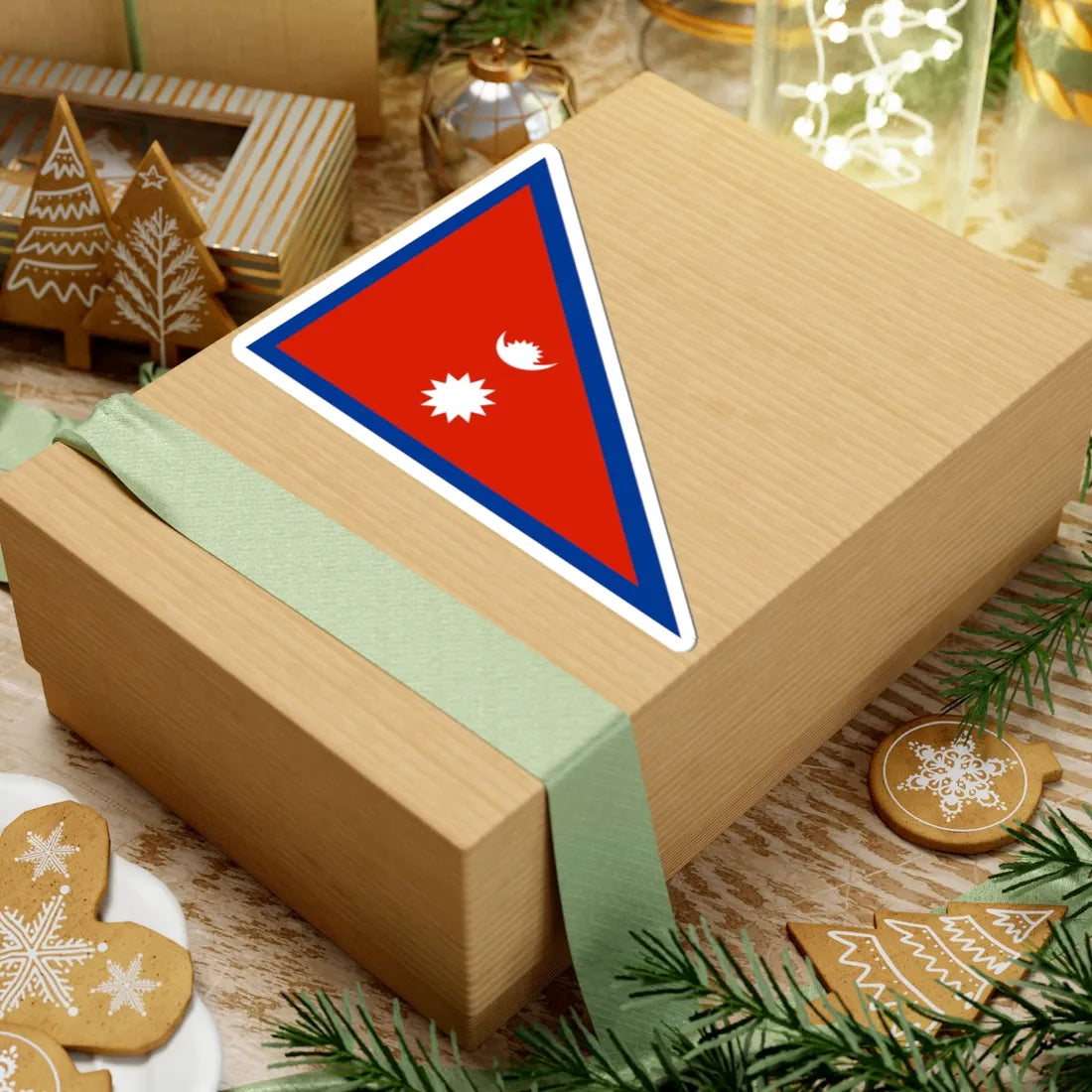 Flag of the Shree Bhawani Buksh Battalion (Nepal) STICKER Vinyl Kiss-Cut Decal - The Sticker Space