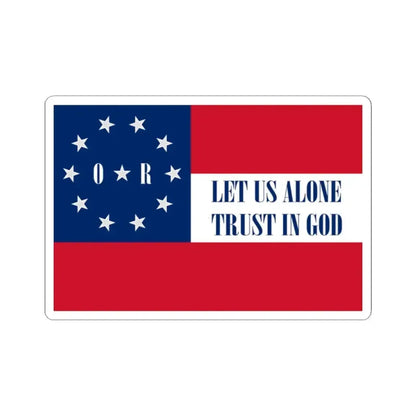 Flag of the Sixth Louisiana Regiment (United States) STICKER Vinyl Kiss-Cut Decal 2 Inch White - The Sticker Space