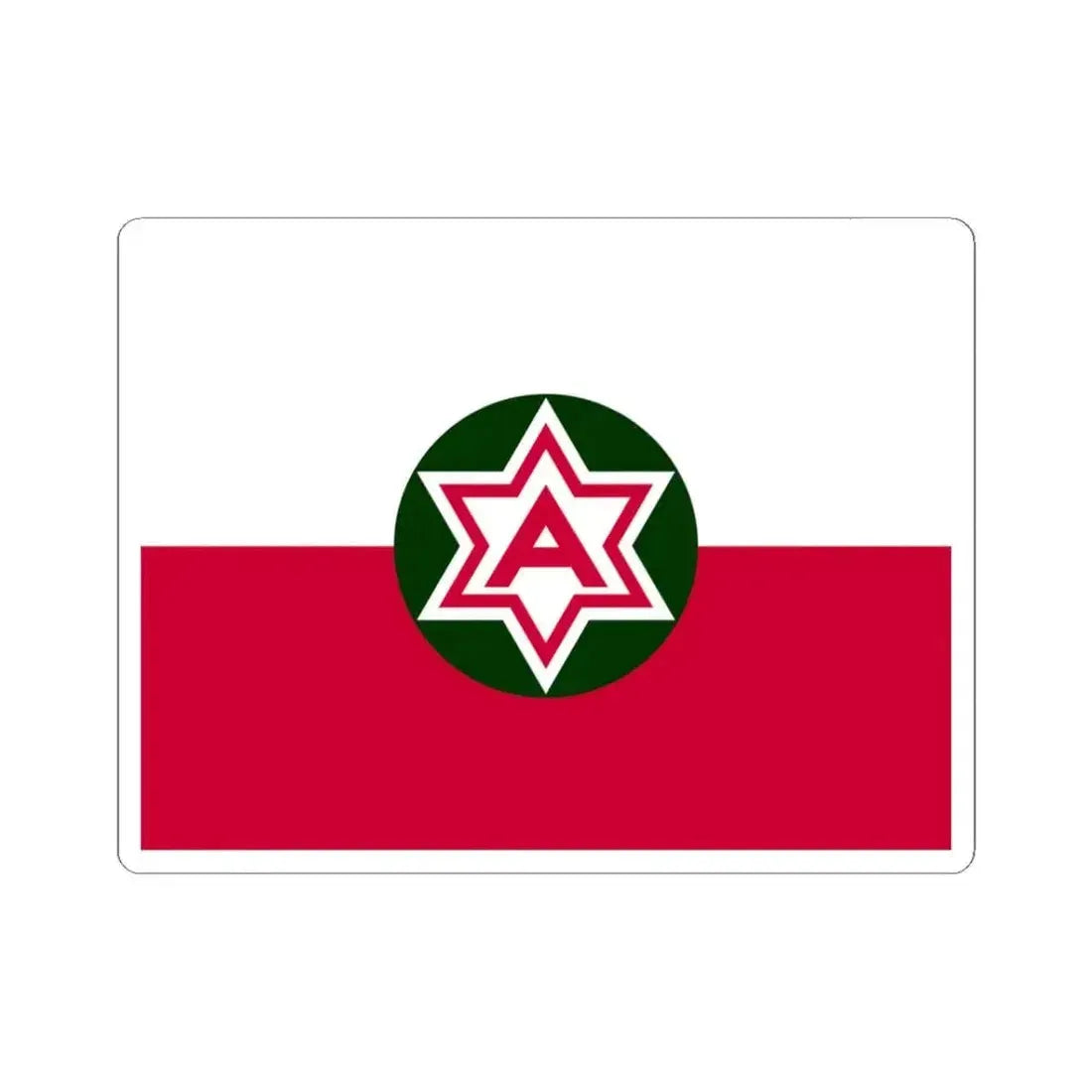 Flag of the Sixth United States Army (United States) STICKER Vinyl Kiss-Cut Decal 3 Inch White - The Sticker Space