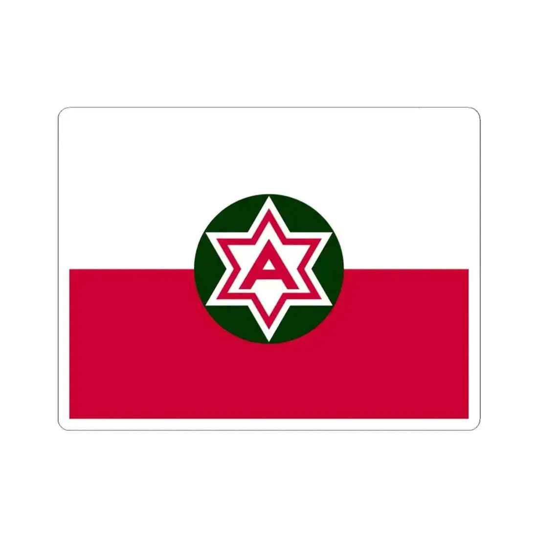Flag of the Sixth United States Army (United States) STICKER Vinyl Kiss-Cut Decal 4 Inch White - The Sticker Space