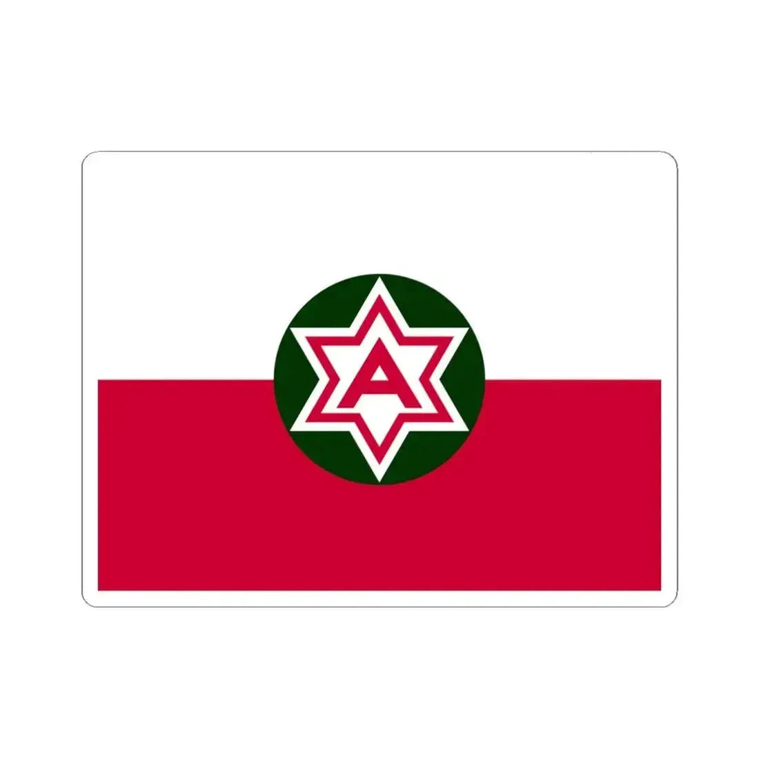 Flag of the Sixth United States Army (United States) STICKER Vinyl Kiss-Cut Decal 6 Inch White - The Sticker Space