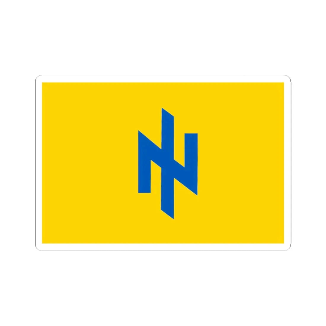 Flag of the Social-National Party of Ukraine (Ukraine) STICKER Vinyl Kiss-Cut Decal 4 Inch White - The Sticker Space