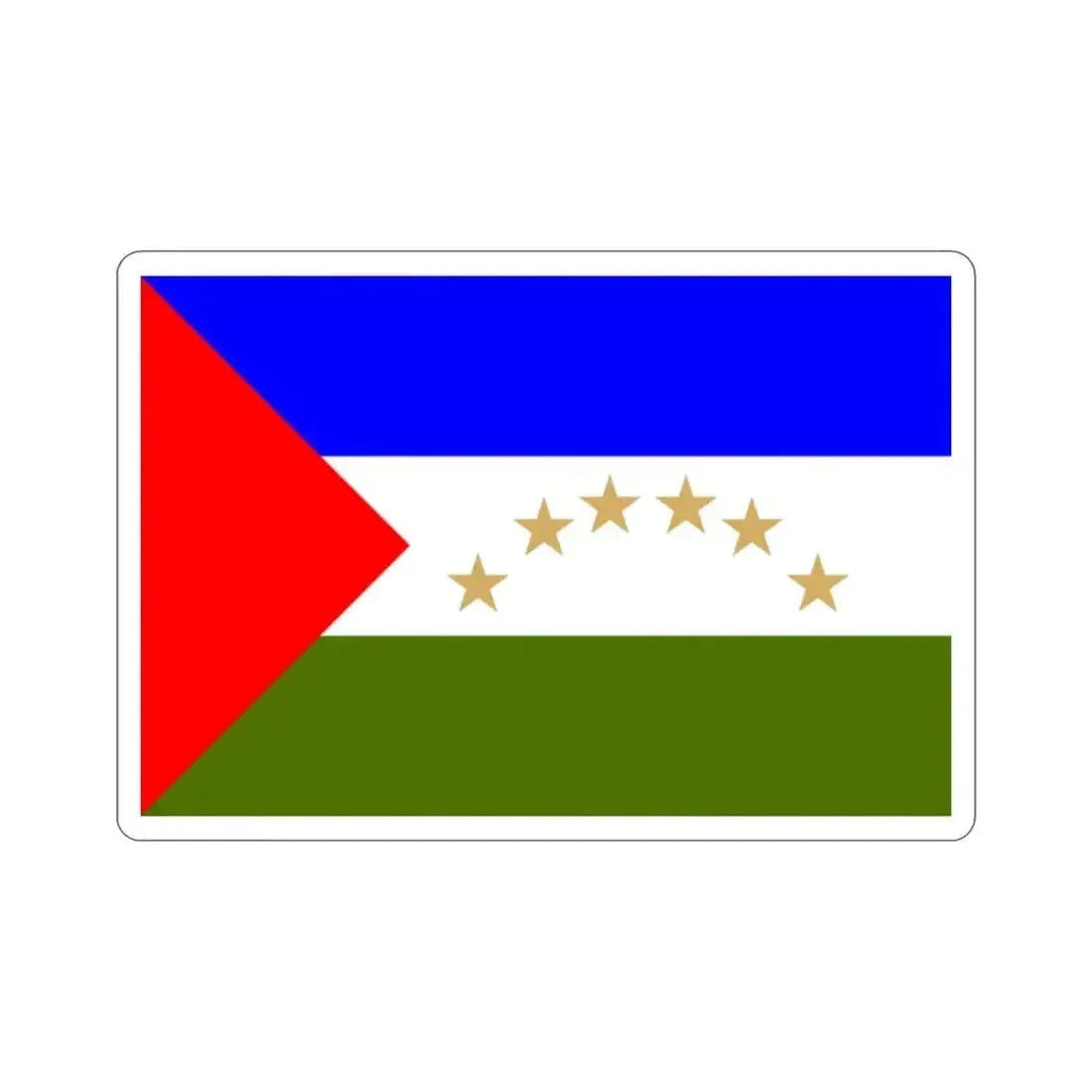 Flag of the South Caribbean Coast Autonomous Region STICKER Vinyl Die-Cut Decal 2 Inch - The Sticker Space