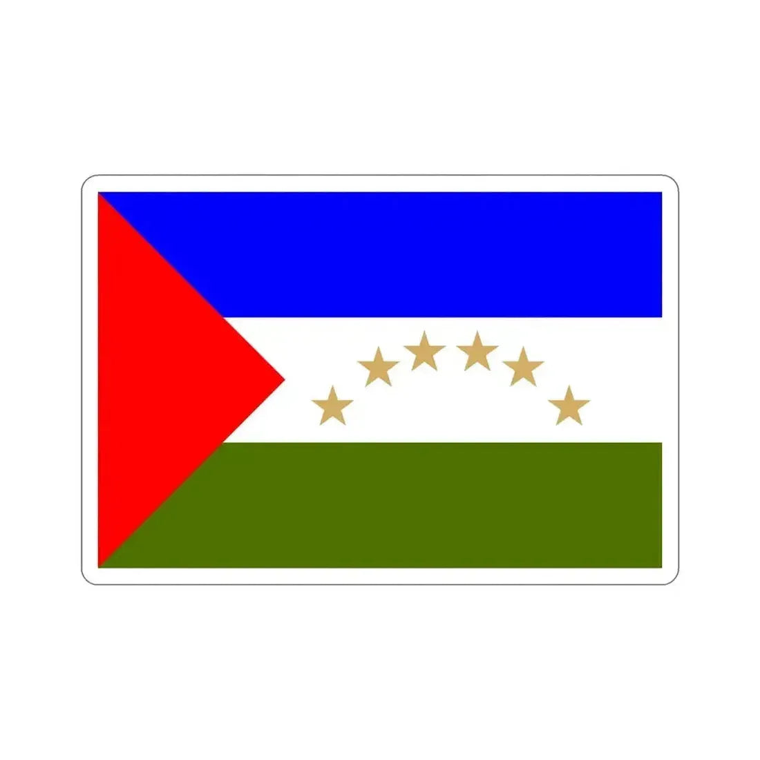 Flag of the South Caribbean Coast Autonomous Region STICKER Vinyl Die ...