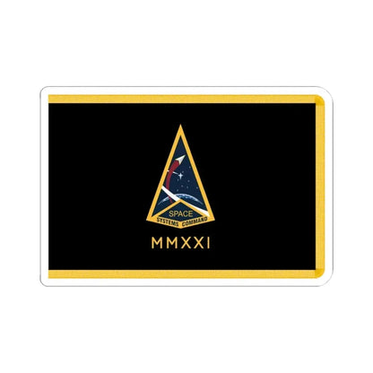 Flag of the Space Systems Command (United States) STICKER Vinyl Kiss-Cut Decal 3 Inch White - The Sticker Space