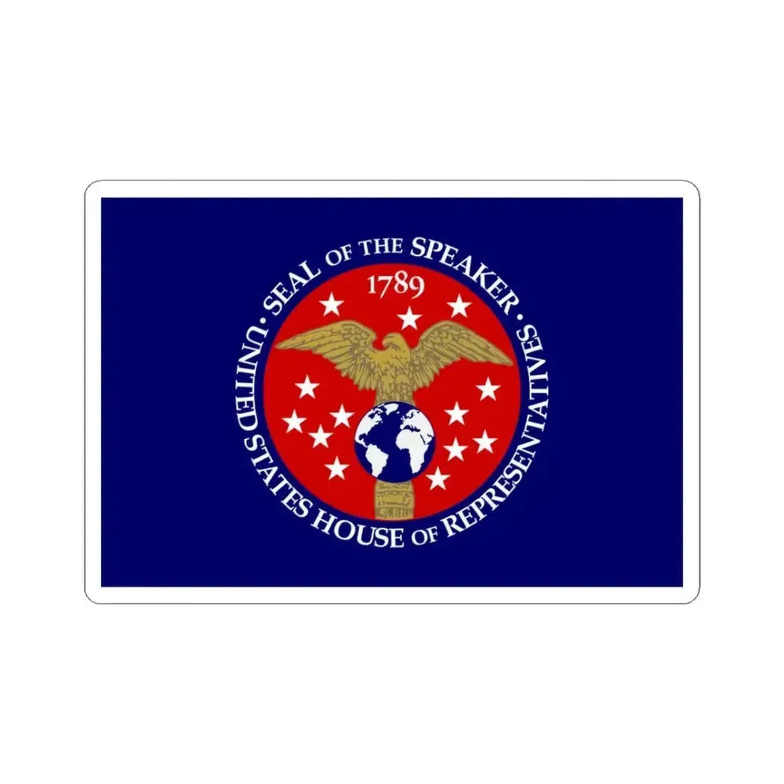 Flag of the Speaker of the United States House of Representatives (United States) STICKER Vinyl Kiss-Cut Decal 3 Inch White - The Sticker Space