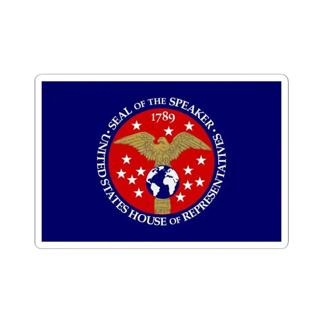 Flag of the Speaker of the United States House of Representatives (United States) STICKER Vinyl Kiss-Cut Decal 4 Inch White - The Sticker Space