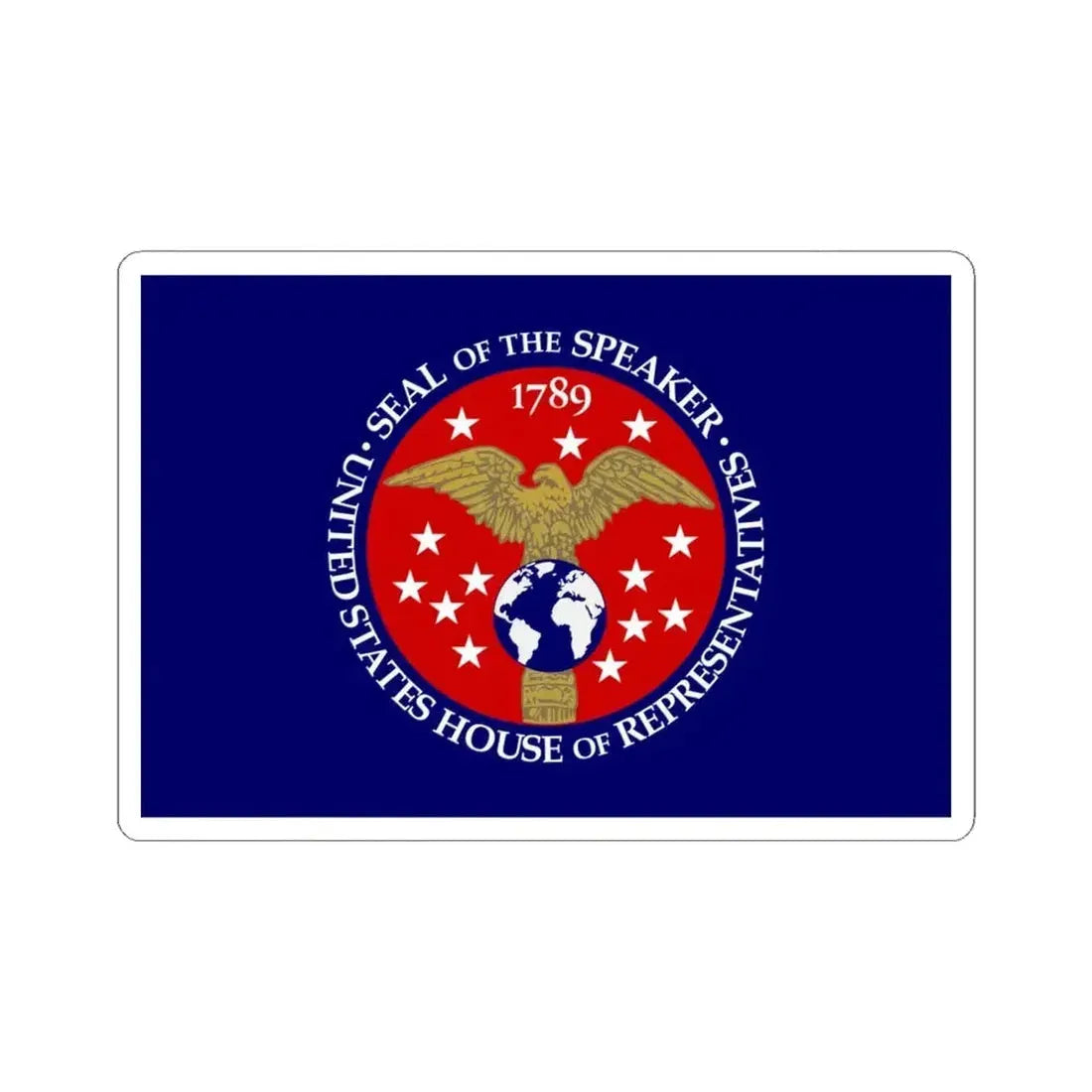 Flag of the Speaker of the United States House of Representatives (United States) STICKER Vinyl Kiss-Cut Decal 6 Inch White - The Sticker Space