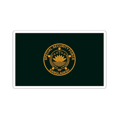 Flag of the Special Security Force SSF (Bangladesh) STICKER Vinyl Kiss-Cut Decal 4 Inch White - The Sticker Space