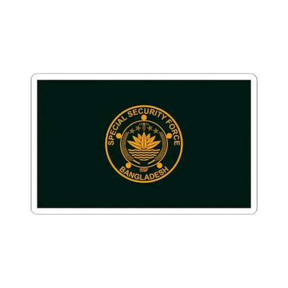 Flag of the Special Security Force SSF (Bangladesh) STICKER Vinyl Kiss-Cut Decal 6 Inch White - The Sticker Space