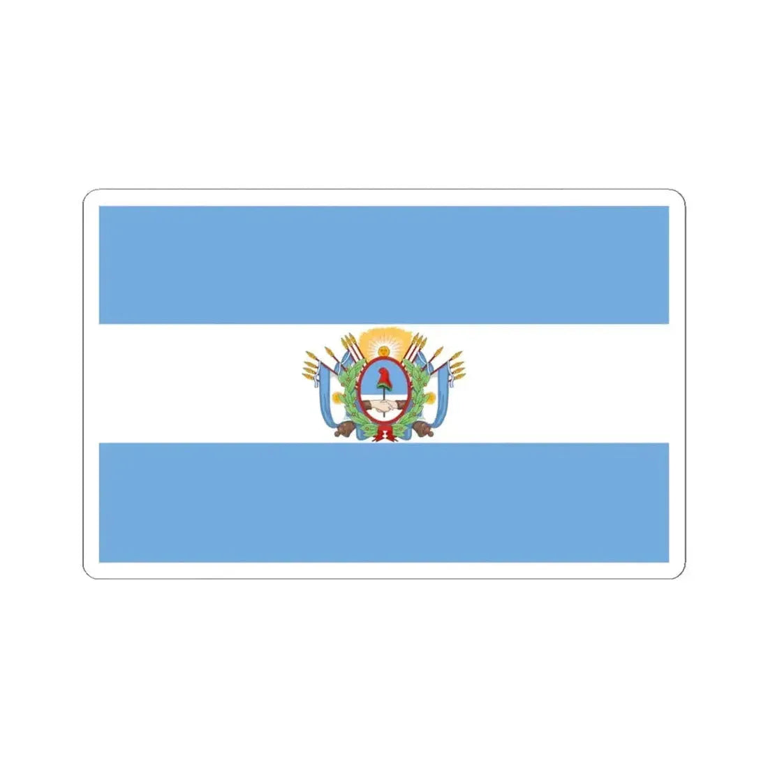 Flag of the State of Buenos Aires (Argentina) STICKER Vinyl Kiss-Cut Decal 4 Inch White - The Sticker Space