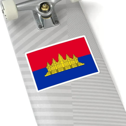 Flag of the State of Cambodia 1989-1992 (Cambodia) STICKER Vinyl Kiss-Cut Decal - The Sticker Space