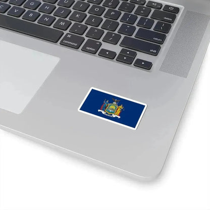 Flag of the State of New York 1909-2020 (United States) STICKER Vinyl Kiss-Cut Decal - The Sticker Space