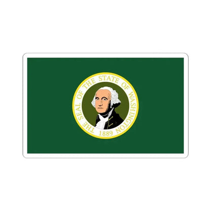 Flag of the State of Washington 1923-1967 (United States) STICKER Vinyl Kiss-Cut Decal 3 Inch White - The Sticker Space