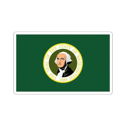 Flag of the State of Washington 1923-1967 (United States) STICKER Vinyl Kiss-Cut Decal 4 Inch White - The Sticker Space