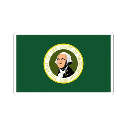 Flag of the State of Washington 1923-1967 (United States) STICKER Vinyl Kiss-Cut Decal 6 Inch White - The Sticker Space