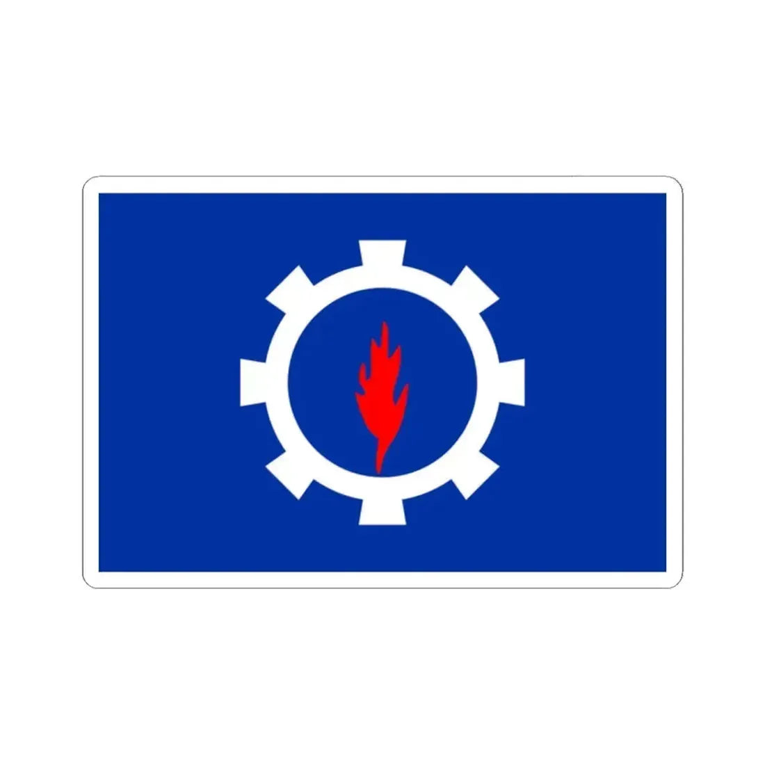 Flag of the Suez Governorate Egypt - STICKER Vinyl Kiss-Cut Decal 2 Inch White - The Sticker Space