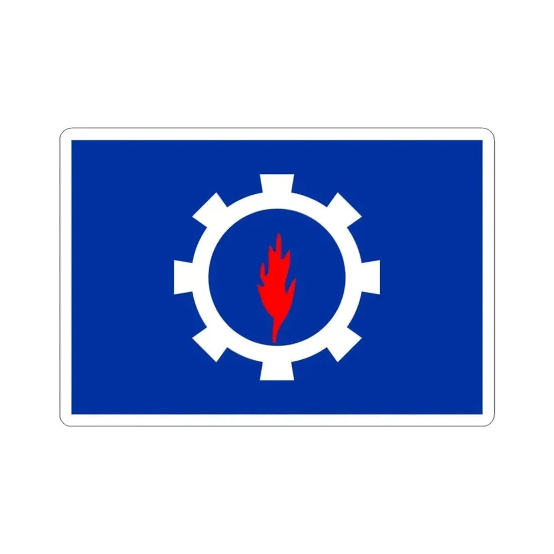 Flag of the Suez Governorate Egypt - STICKER Vinyl Kiss-Cut Decal 3 Inch White - The Sticker Space