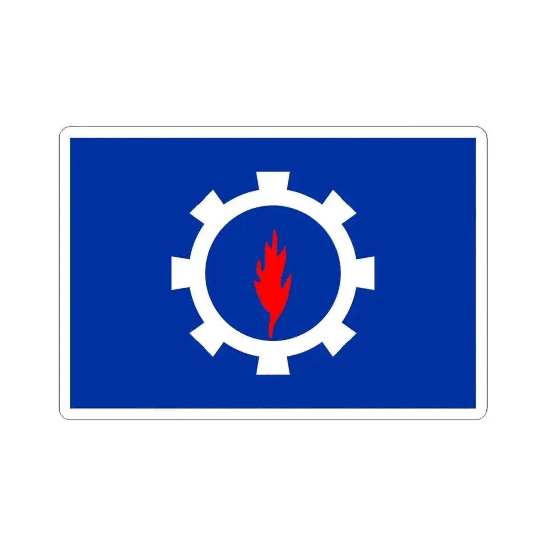 Flag of the Suez Governorate Egypt - STICKER Vinyl Kiss-Cut Decal 4 Inch White - The Sticker Space