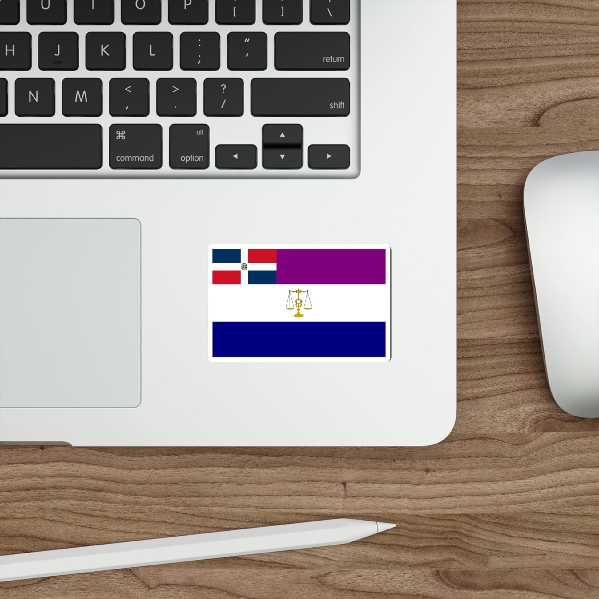 Flag of the Supreme Court of the Dominican Republic and the Dominican Judiciary System STICKER Vinyl Die-Cut Decal-The Sticker Space