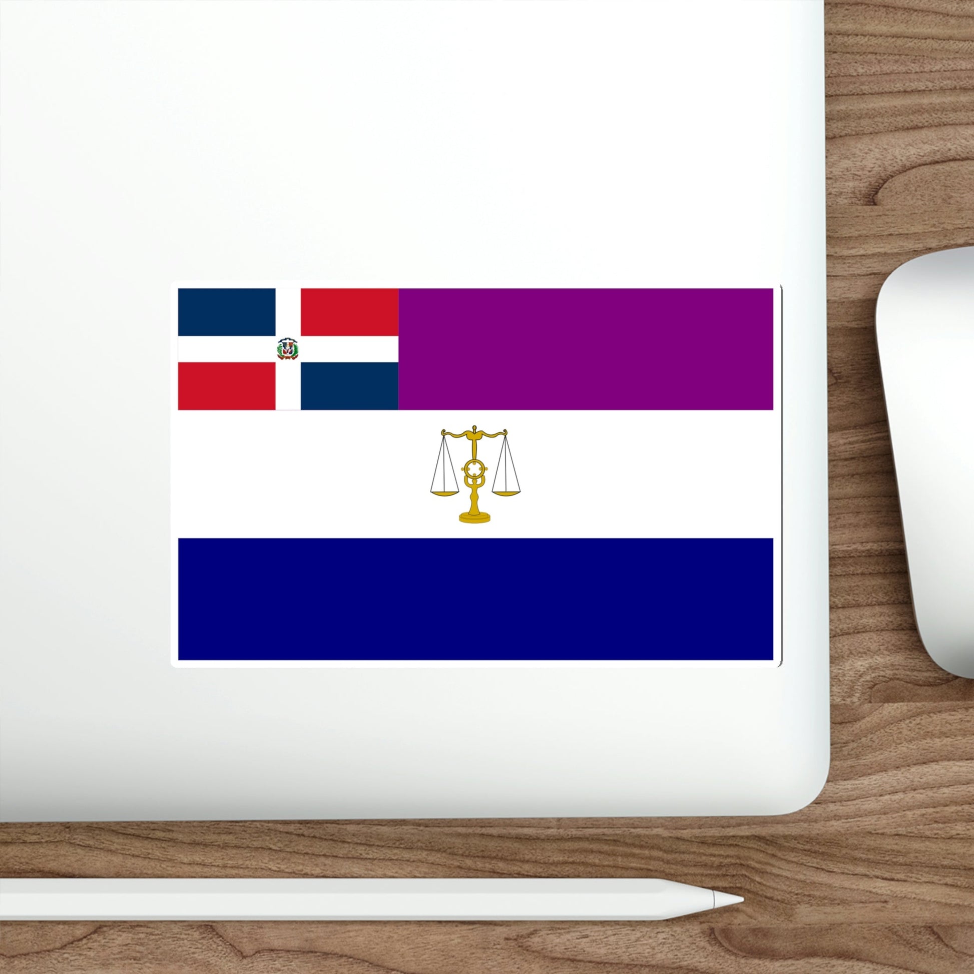 Flag of the Supreme Court of the Dominican Republic and the Dominican Judiciary System STICKER Vinyl Die-Cut Decal-The Sticker Space