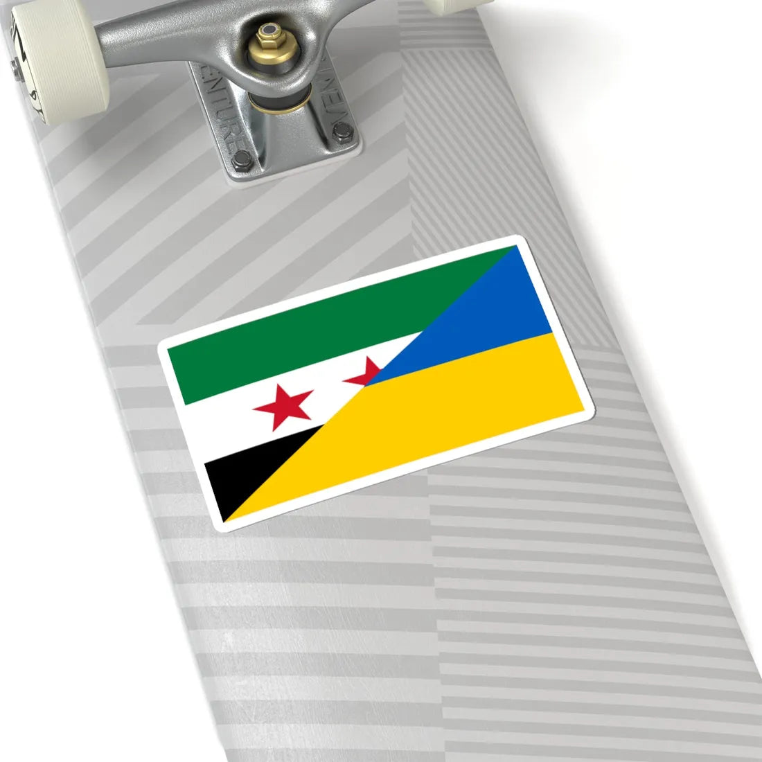 Flag of the Syrian revolution and Ukraine (Ukraine) STICKER Vinyl Kiss-Cut Decal - The Sticker Space