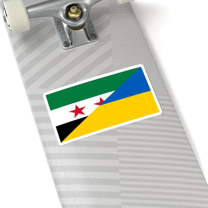 Flag of the Syrian revolution and Ukraine (Ukraine) STICKER Vinyl Kiss-Cut Decal - The Sticker Space