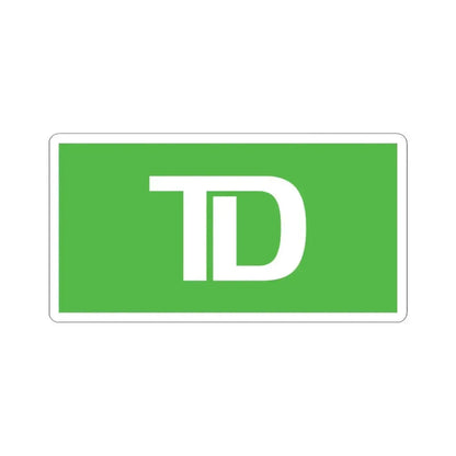 Flag of the Toronto-Dominion Bank (Canada) STICKER Vinyl Kiss-Cut Decal 3 Inch White - The Sticker Space