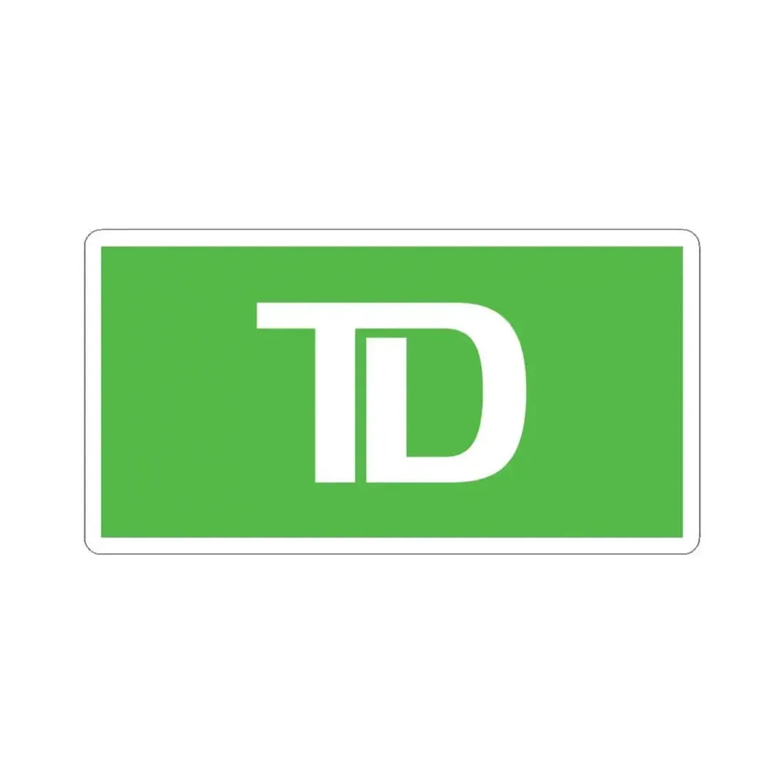 Flag of the Toronto-Dominion Bank (Canada) STICKER Vinyl Kiss-Cut Decal 6 Inch White - The Sticker Space