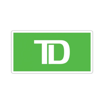 Flag of the Toronto-Dominion Bank (Canada) STICKER Vinyl Kiss-Cut Decal 6 Inch White - The Sticker Space