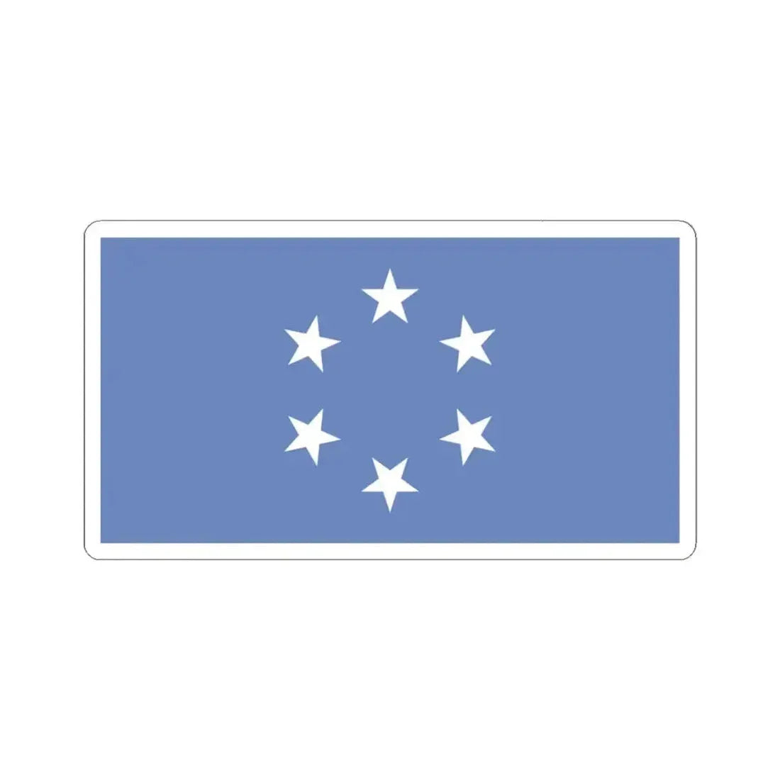 Flag of the Trust Territory of the Pacific Islands (United States) STICKER Vinyl Kiss-Cut Decal 3 Inch White - The Sticker Space