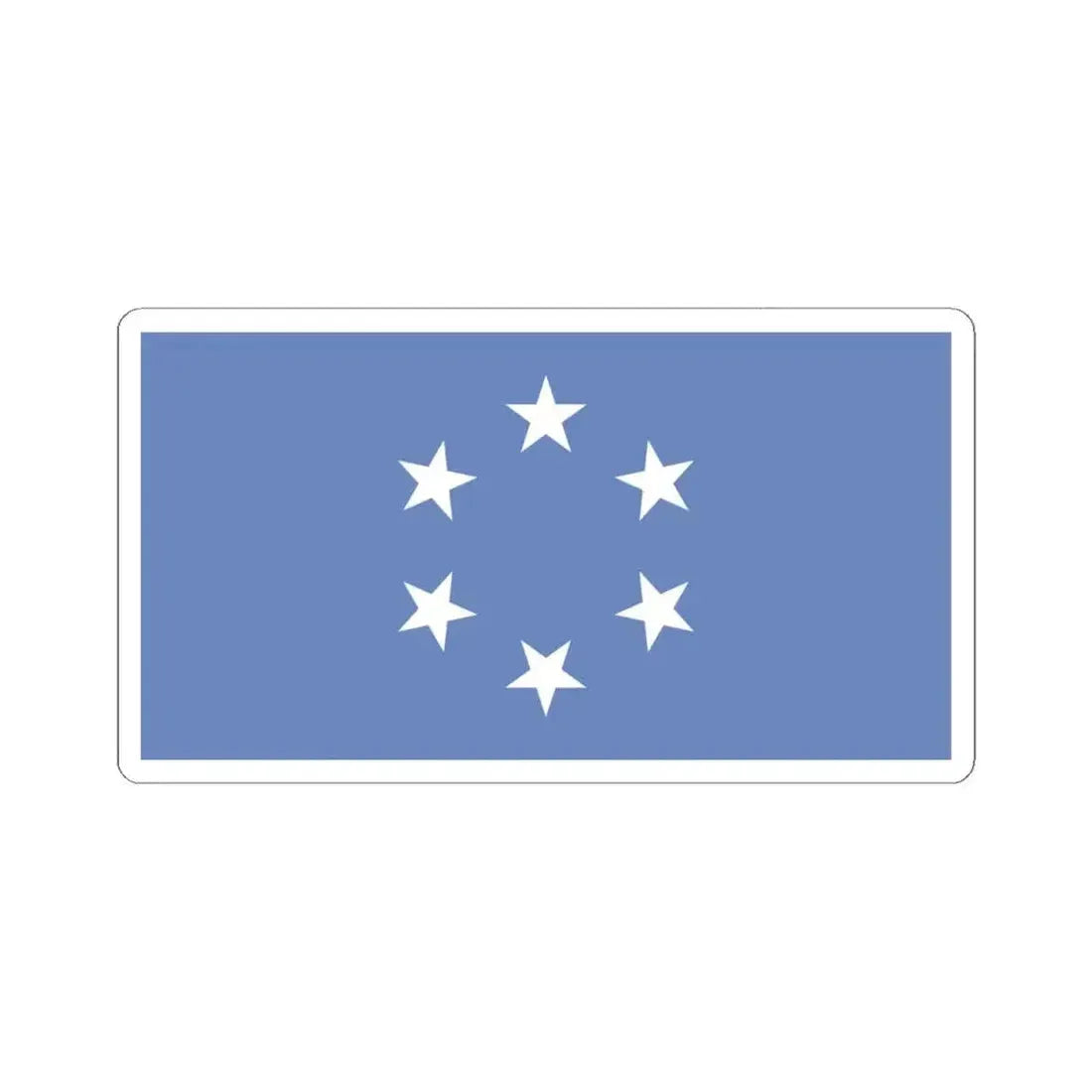 Flag of the Trust Territory of the Pacific Islands (United States) STICKER Vinyl Kiss-Cut Decal 4 Inch White - The Sticker Space