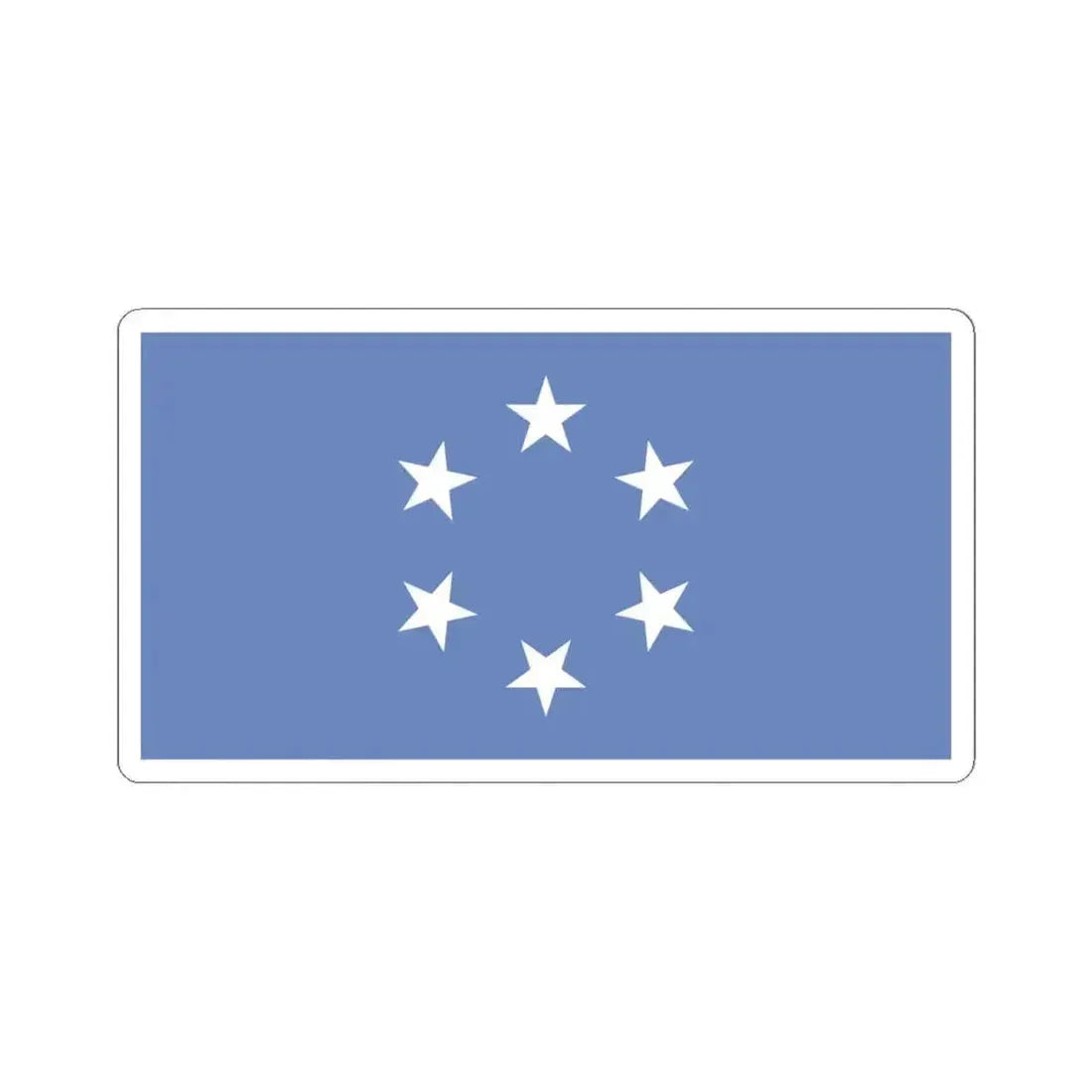 Flag of the Trust Territory of the Pacific Islands (United States) STICKER Vinyl Kiss-Cut Decal 6 Inch White - The Sticker Space