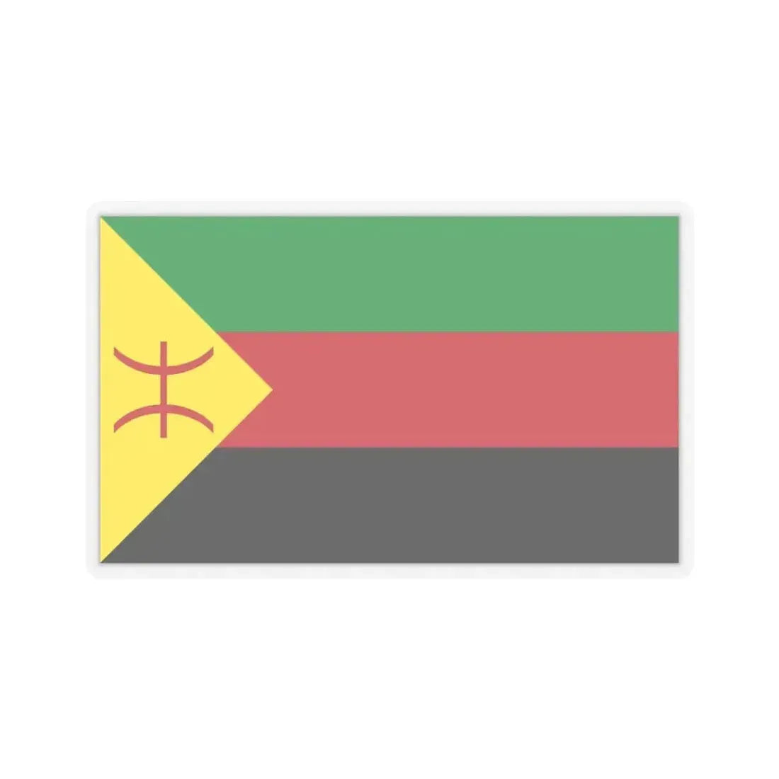 Flag of The Tuareg people Flag of Azawad - STICKER Vinyl Kiss-Cut Decal 6 Inch Transparent - The Sticker Space